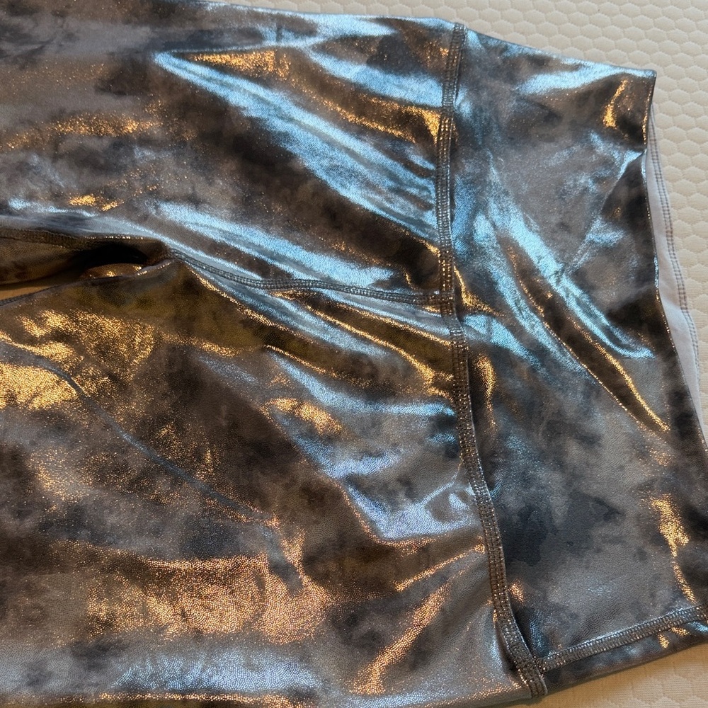 Beyond Yoga Metallic Gray Leggings